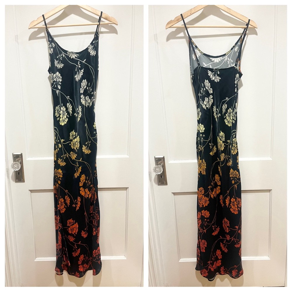 Anthropologie Conditions Apply Elva Slip Midi Dress Floral Print Maxi Dress XS - Picture 3 of 9
